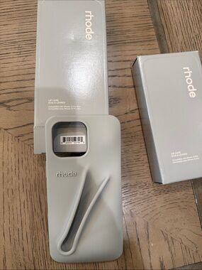 RHODE silicone lip-case phone case in pale sage
